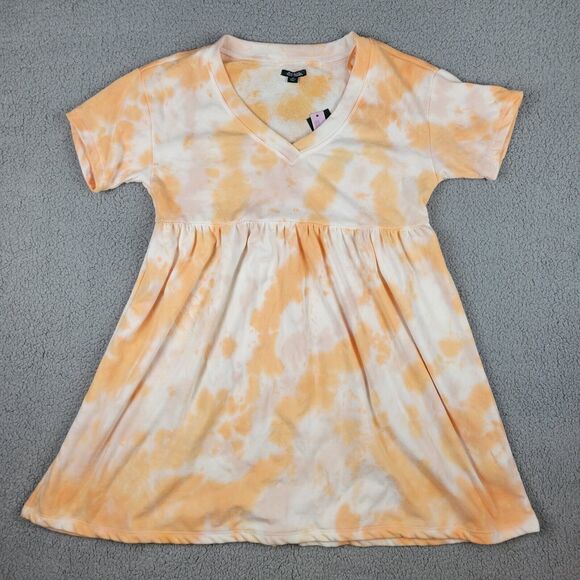 Wild Fable Dresses & Skirts - Wild Fable Womens XS Dress Baby Doll Sweatshirt Dress Peach Tie Dye